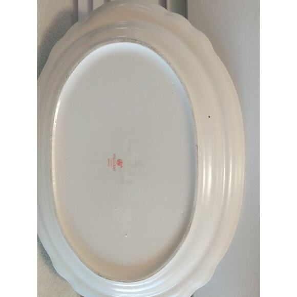 Pfaltzgraff Tea Rose 14-5/8" scalloped edge stoneware serving platter plate - Picture 3 of 9